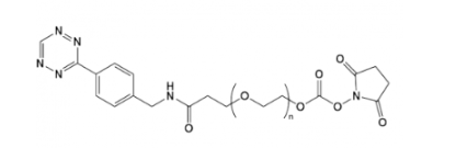 Tetrazine-PEG-NHS，四嗪-聚乙二醇-活性酯，Tetrazine-PEG-活性酯