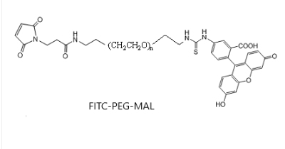 荧光素-聚乙二醇-马来酰亚胺 荧光标记 FITC-PEG-MAL