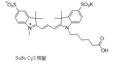 Sulfo-Cyanine3 carboxylic acid，磺酸基-Cy3 羧酸