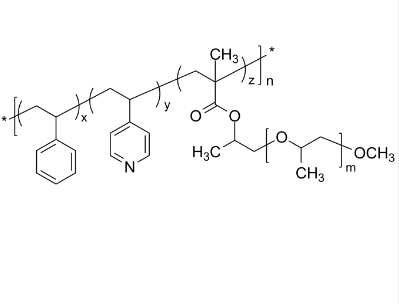 PS4VPPGMAran 聚苯乙烯共(4-乙烯基吡啶)共(低聚[丙二醇甲醚]甲基丙烯酸酯) 3组分无规共聚物