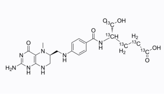 cas:2687960-08-1 Levomefolic acid-13C5 5-甲基四氢叶酸-13C5