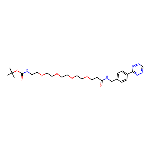 Tetrazine-Ph-NHCO-PEG4-NH-Boc Chemical Structure
