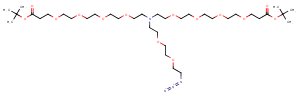 N-(Azido-PEG2)-N-bis(PEG4-Boc) Chemical Structure