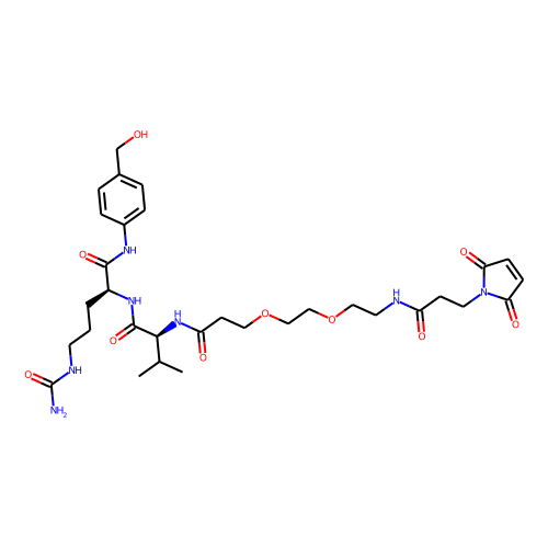 Mal-amido-PEG2-Val-Cit-PAB-OH Chemical Structure