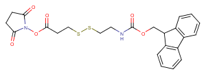 Fmoc-NH-ethyl-SS-propionic NHS ester Chemical Structure