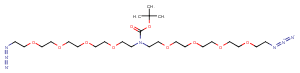 N-Boc-N-bis(PEG4-azide) Chemical Structure