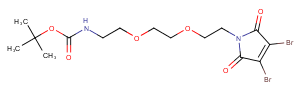 3,4-Dibromo-Mal-PEG2-N-Boc Chemical Structure