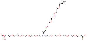 N-(Propargyl-PEG4)-N-bis(PEG4-acid) Chemical Structure