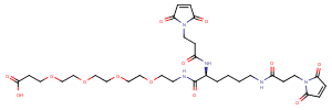 Bis-Mal-Lysine-PEG4-acid Chemical Structure