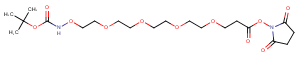 t-Boc-Aminooxy-PEG4-NHS ester Chemical Structure