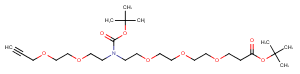 N-(Propargyl-PEG2)-N-Boc-PEG3-t-butyl ester Chemical Structure