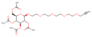Propargyl-PEG4-tetra-Ac-beta-D-glucose Chemical Structure