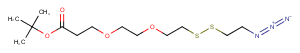 Azidoethyl-SS-PEG2-Boc Chemical Structure