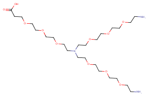 N-(PEG3-acid)-N-bis(PEG3-amine) Chemical Structure
