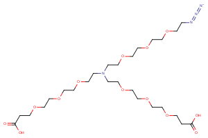 N-(Azido-PEG3)-N-bis(PEG3-acid) Chemical Structure