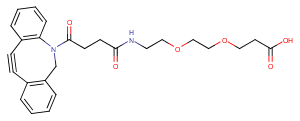 DBCO-PEG2-acid Chemical Structure