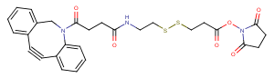 DBCO-CONH-S-S-NHS ester Chemical Structure