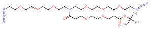 N-(Boc-PEG2)-N-bis(PEG3-azide) Chemical Structure