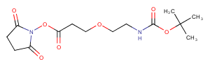 Boc-N-PEG1-C2-NHS ester Chemical Structure