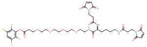 Bis-Mal-Lysine-PEG4-TFP ester Chemical Structure