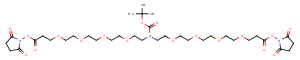 N-Boc-N-bis(PEG4-NHS ester) Chemical Structure