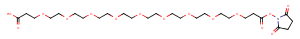 Acid-PEG9-NHS ester Chemical Structure