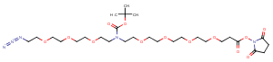 2112731-96-9 N-(Azido-PEG4)-N-Boc-PEG4-NHS ester Chemical Structure